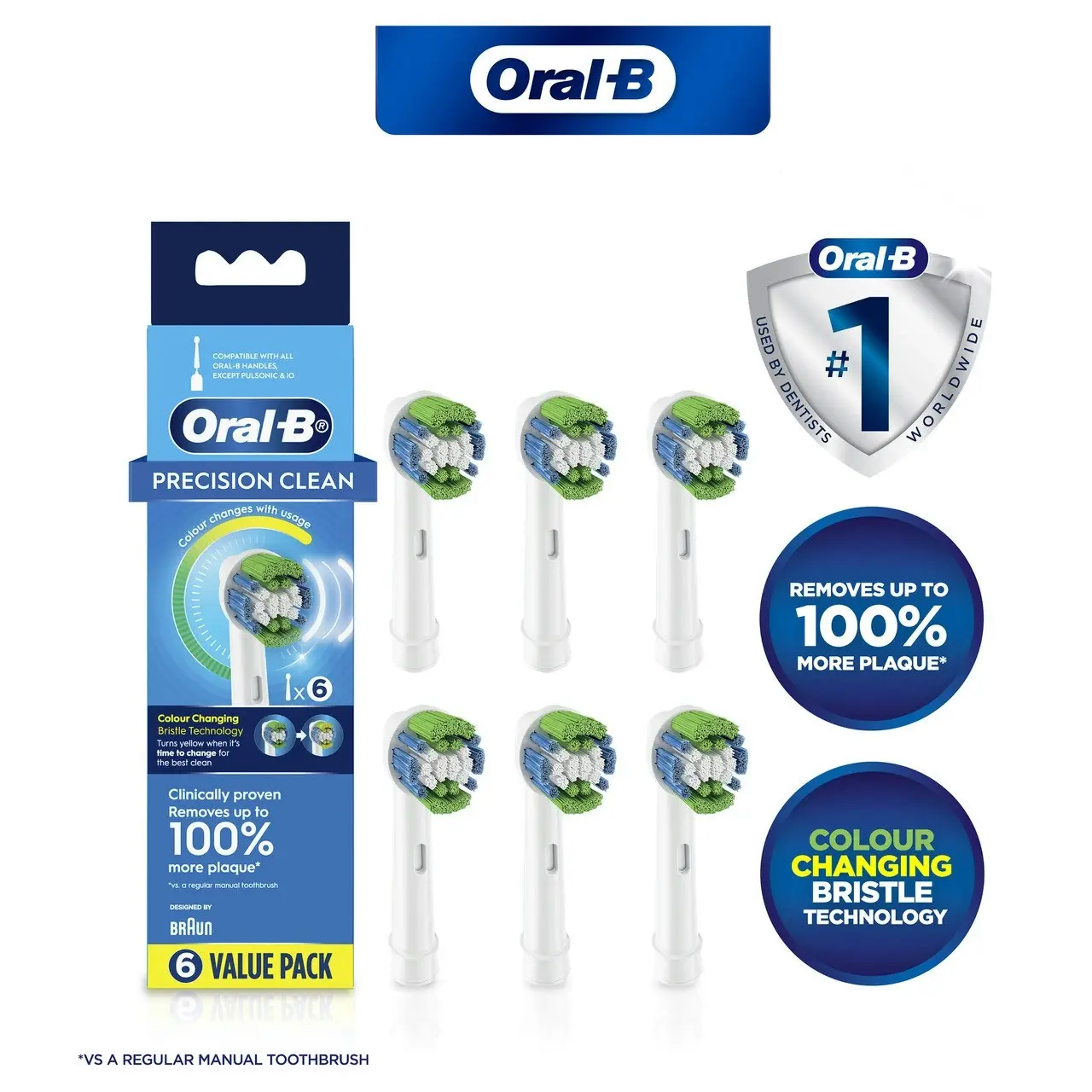 Oral-B Everyday Clean Electric Toothbrush Replacement Head  - 6 Pack