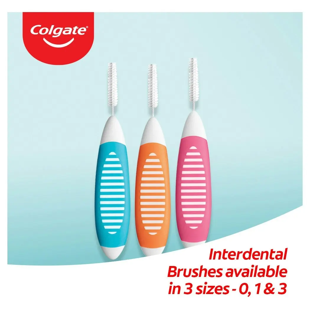 Colgate Interdental Brushes, 8 Pack, Soft Bristles, Size 3 for Medium Tooth Gaps