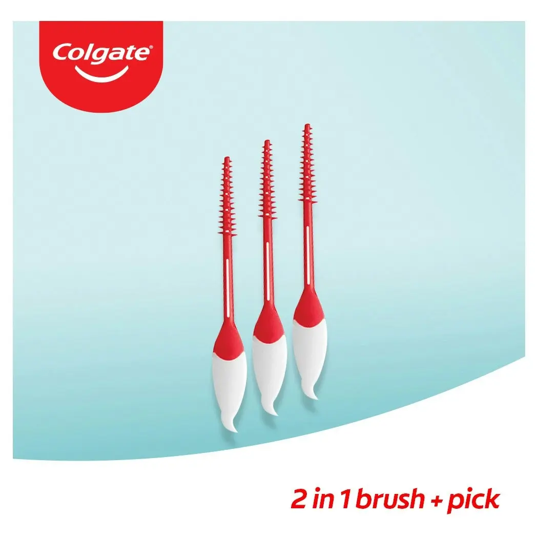 Colgate Soft Interdental Brush & Pick 40 Pack With Travel Case