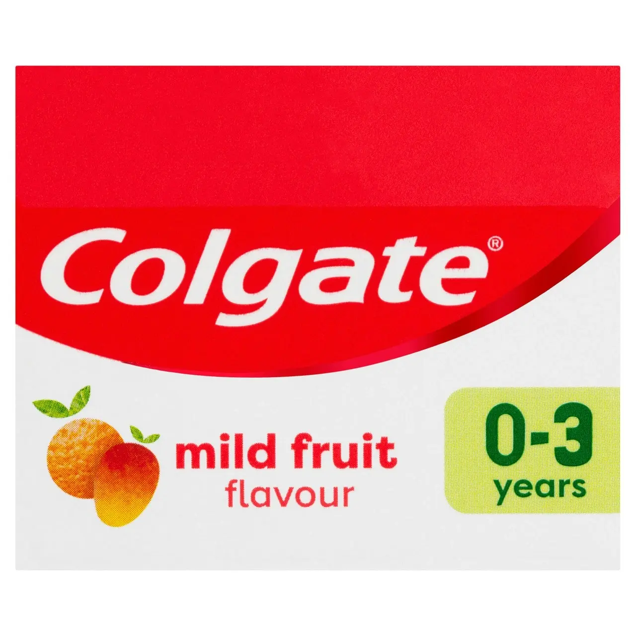 Colgate Kids Toothpaste 0-3 Years Mild Fruit Flavour Anticavity Fluoride Toddler Toothpaste No Artificial Flavours Preservatives Sweeteners or Colours 80g