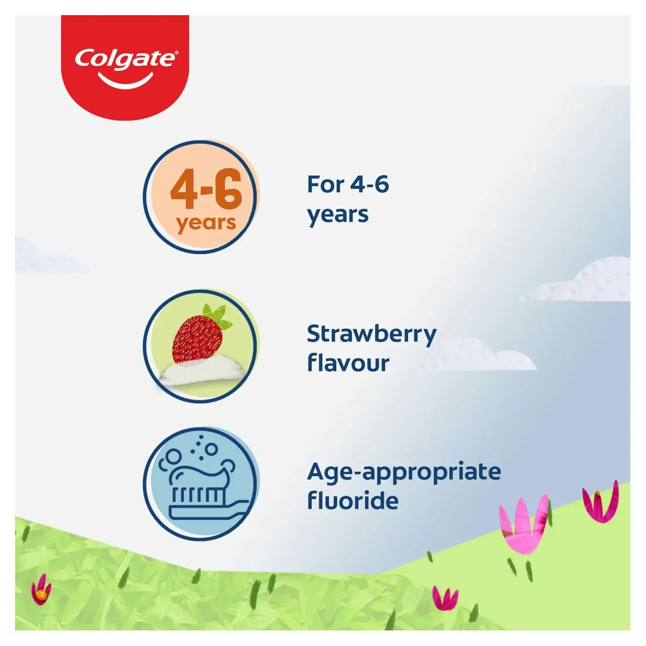 Colgate Kids Anticavity Toothpaste, 80g, Strawberry Flavour, For Children 4-6 years