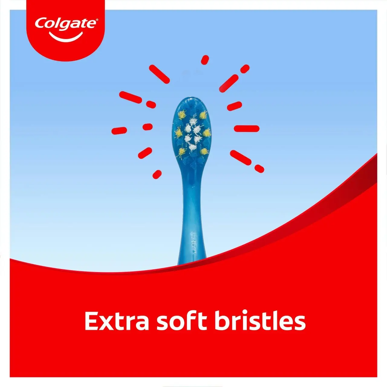 Colgate Kids Junior Bluey Manual Toothbrush, 1 Pack, Extra Soft Bristles, for Children 2-5 Years