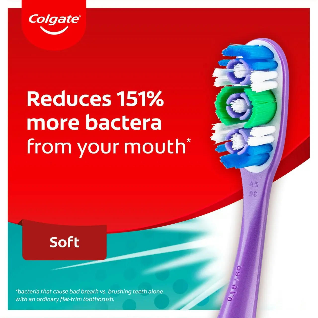 Colgate 360o Whole Mouth Clean Manual Toothbrush, 1 Pack, Soft Bristles