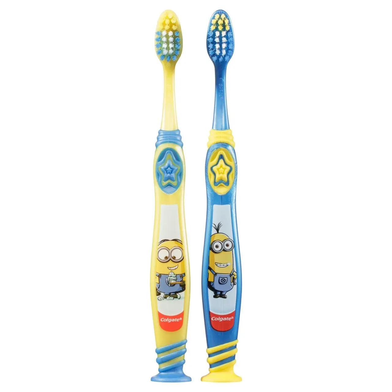 Colgate Kids Minions Manual Toothbrush for Children 6+ Years, Value 2 Pack, Extra Soft Bristles, Colours May Vary