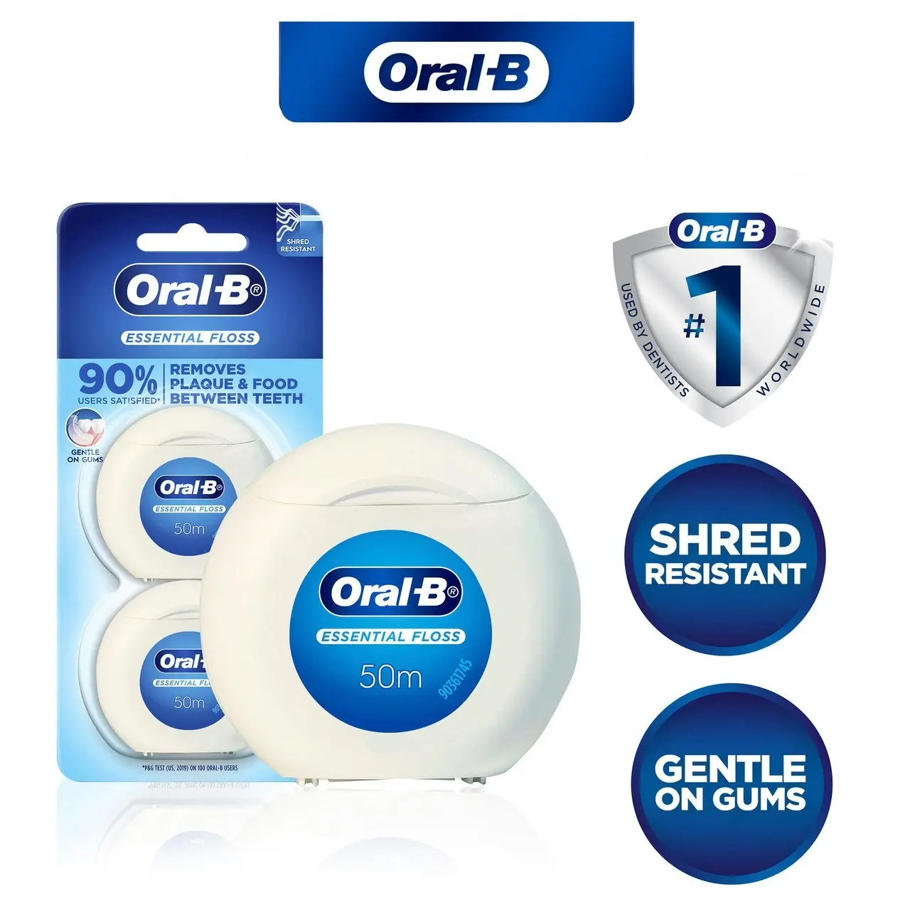 Oral-B Essential Floss Waxed 2x50m