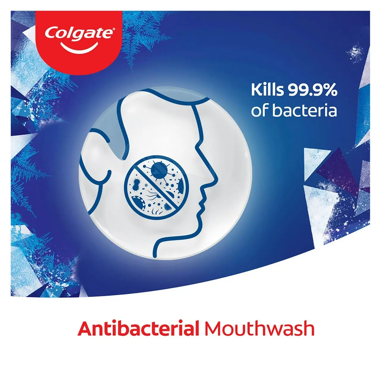 Colgate Plax Ice Fusion Antibacterial Mouthwash, 500mL, Cold Mint, Alcohol Free, Bad Breath Control