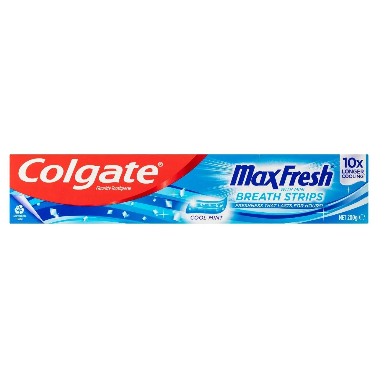 Colgate Max Fresh Toothpaste, 200g, with Mini Breath Strips, Cool Mint