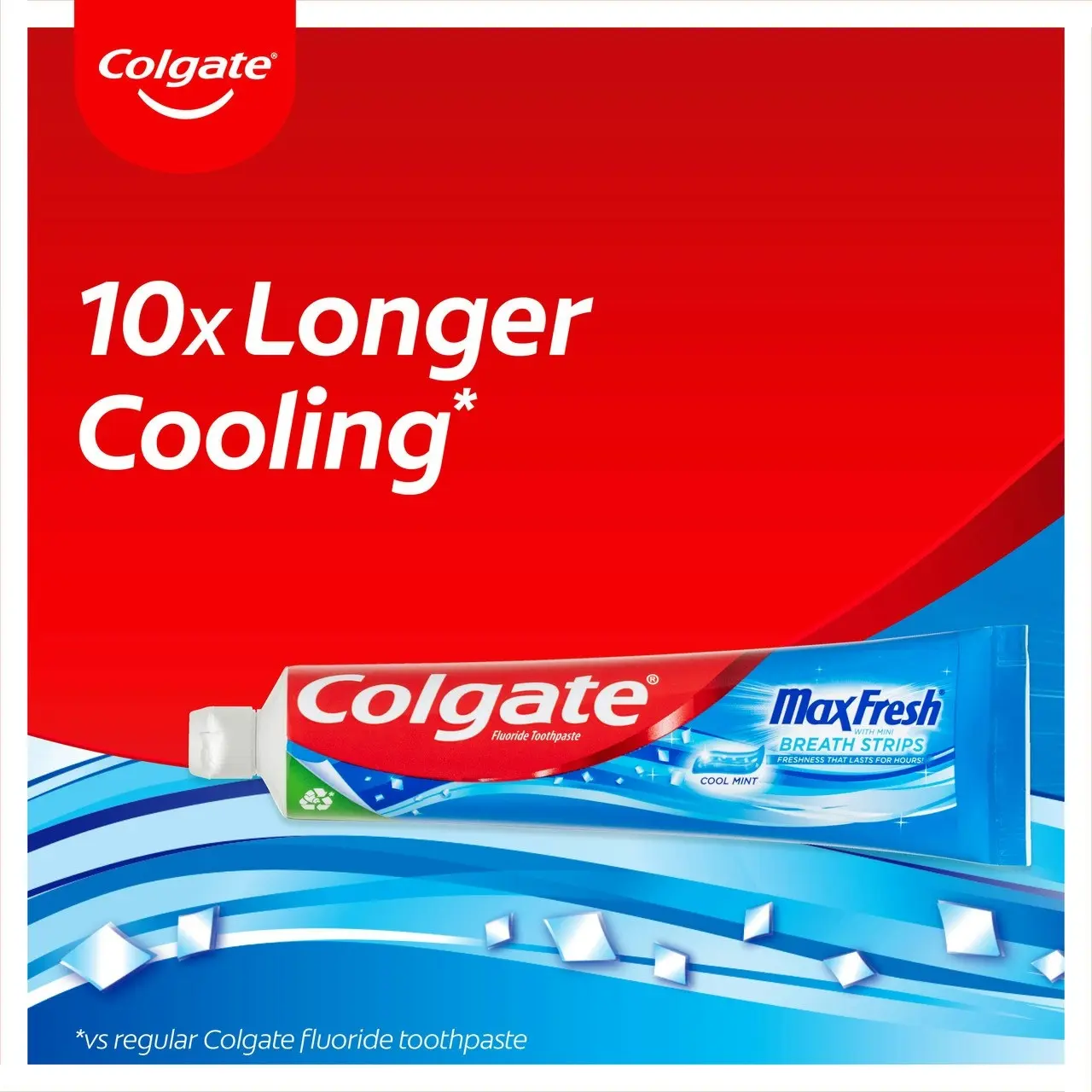 Colgate Max Fresh Toothpaste, 200g, with Mini Breath Strips, Cool Mint