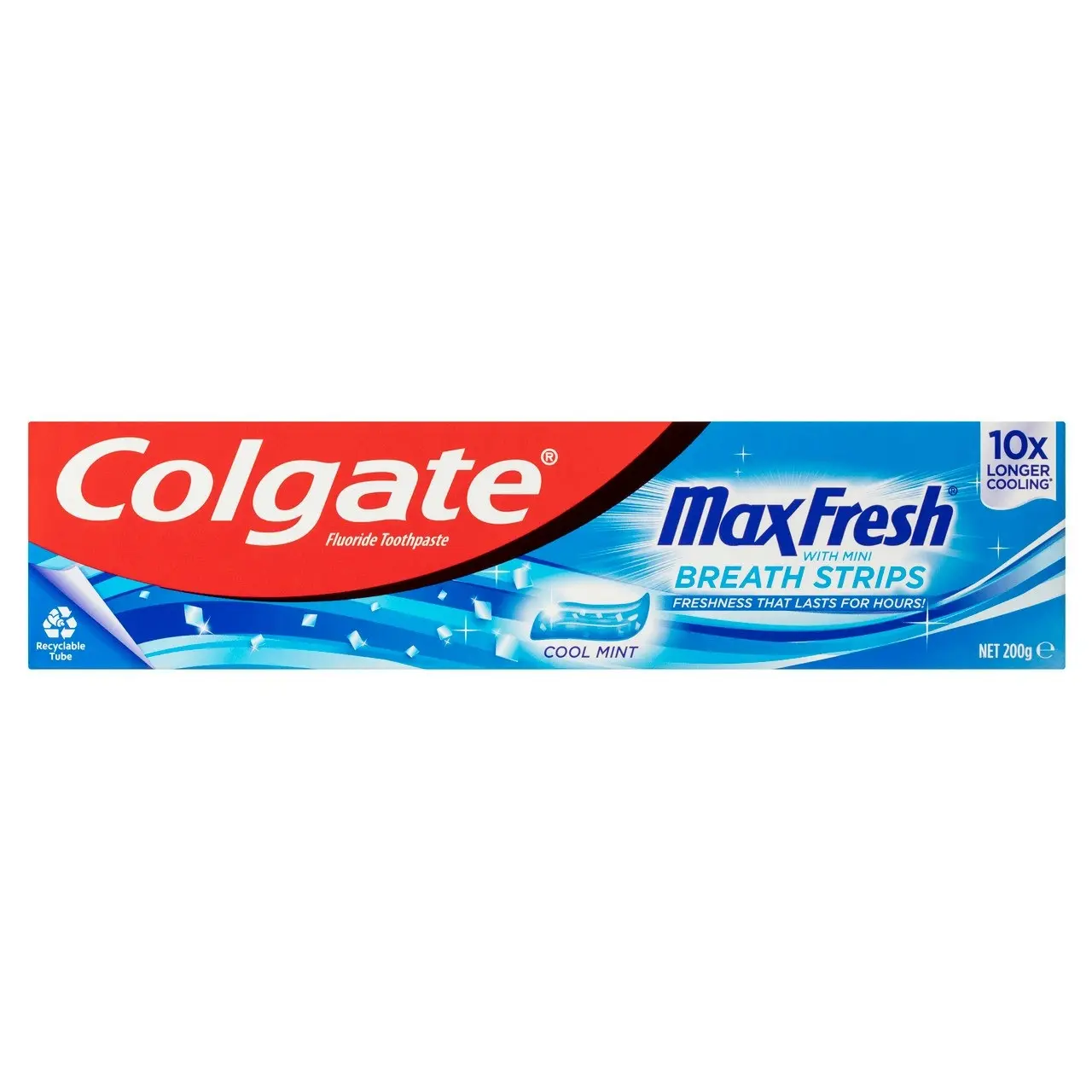 Colgate Max Fresh Toothpaste, 200g, with Mini Breath Strips, Cool Mint