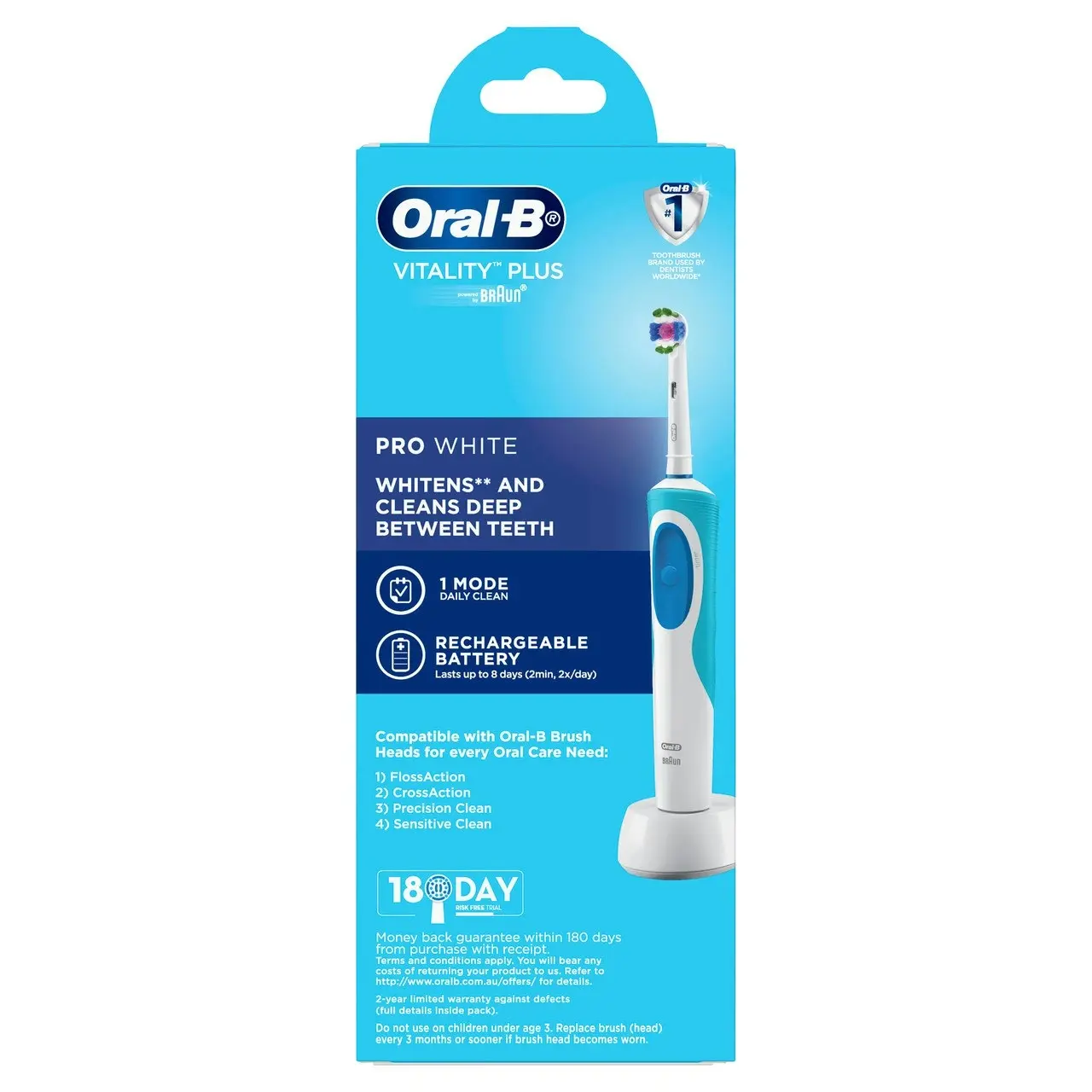 Oral-B  Vitality Plus Pro White Whitening Electric Toothbrush