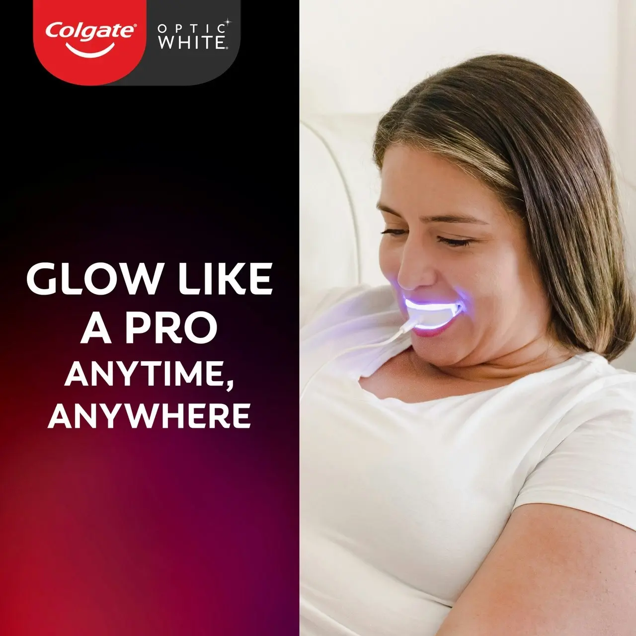 Colgate Optic White FlexLight LED Whitening Kit, At Home Whitening Indigo Device & Whitening Pen, 30 Treatments