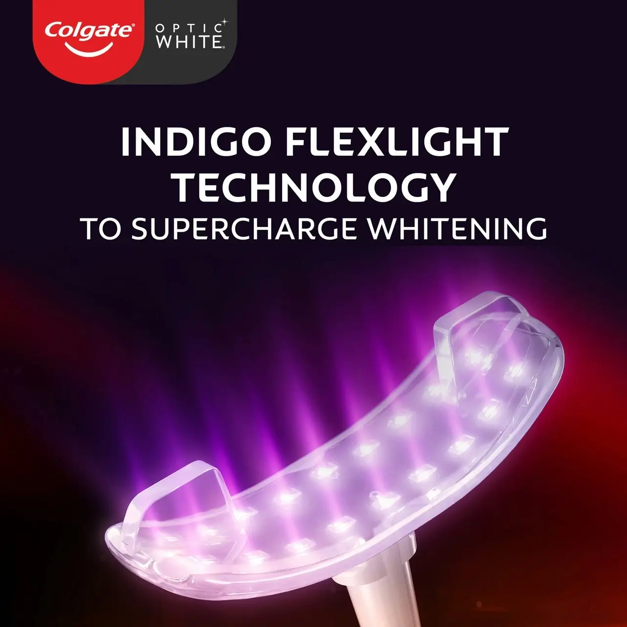 Colgate Optic White FlexLight LED Whitening Kit, At Home Whitening Indigo Device & Whitening Pen, 30 Treatments