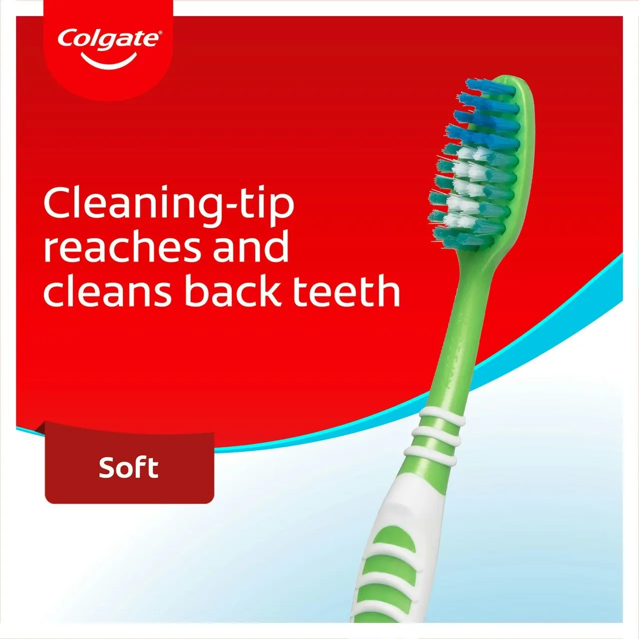 Colgate Extra Clean Manual Toothbrush, 1 Pack, Soft Bristles, 25% Recycled Plastic Handle