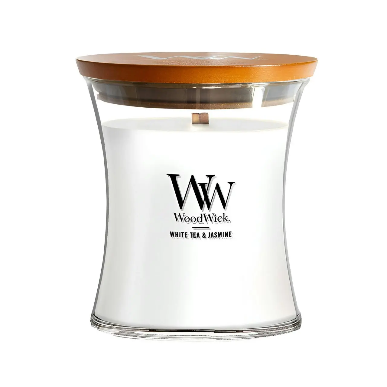 WoodWick Medium White Tea & Jasmine Scented Candle