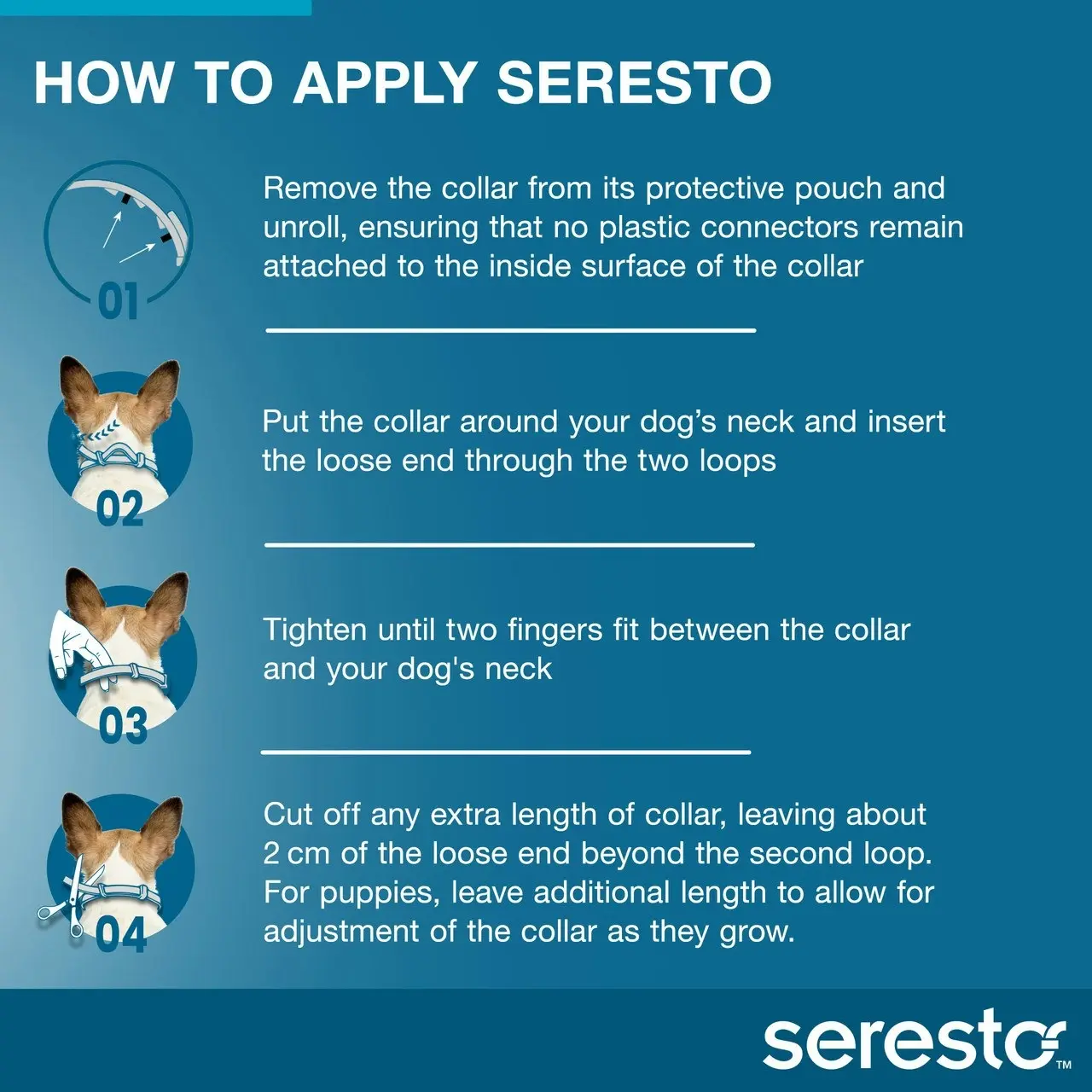 Seresto(TM) Flea & Tick Collar for Dogs And Puppies Up To 8kg - 1 Pack