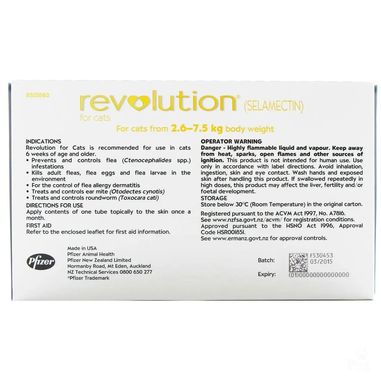 Revolution Cat 2.6-7.5kg 6 Pack