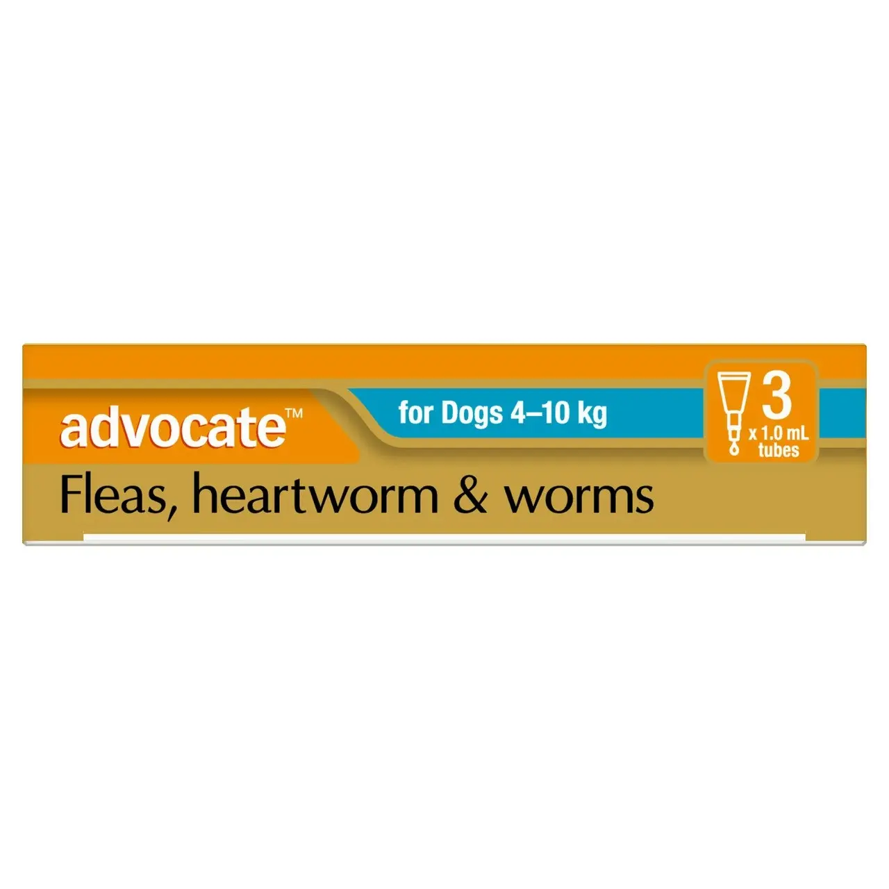 Advocate(TM) Fleas, Heartworm & Worms for Medium Dogs 4 - 10kg - 3 Pack