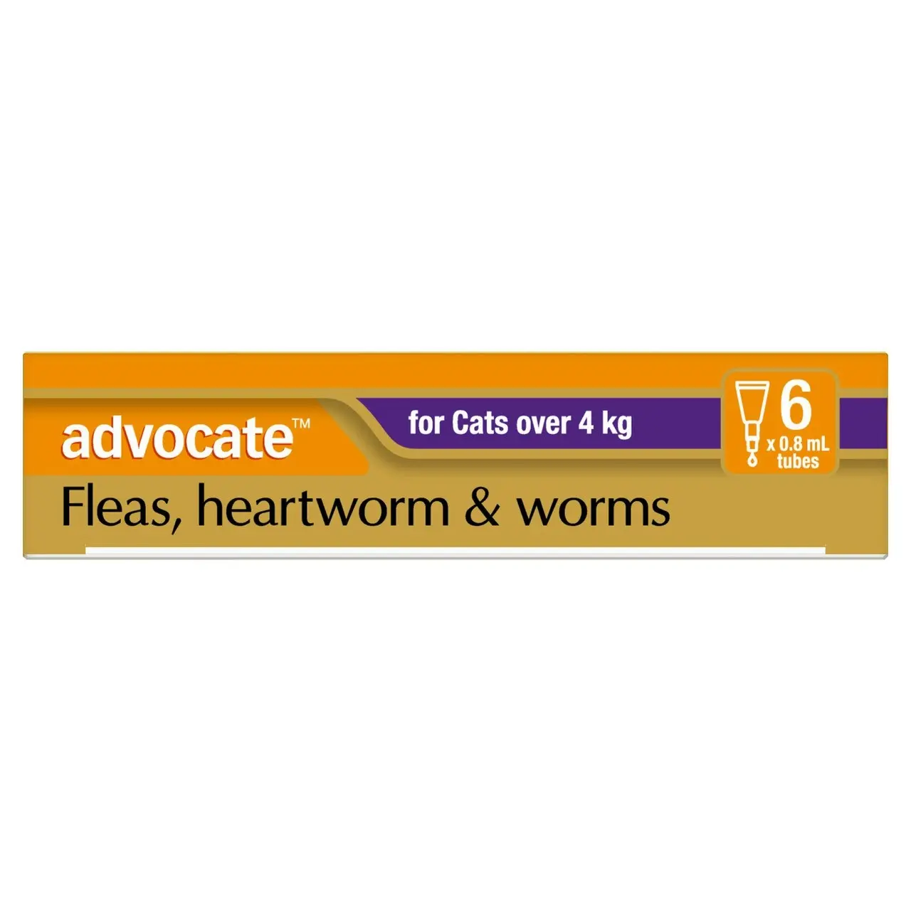 Advocate(TM) Fleas, Heartworm & Worms for Cats Over 4kg - 6 Pack