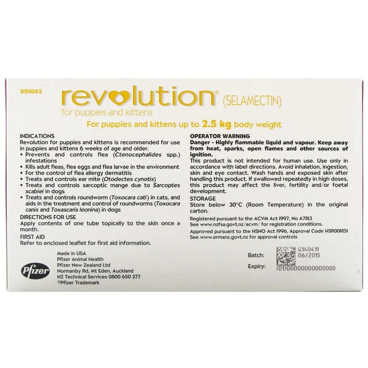 Revolution Puppy & Kitten Up To 2.5kg 3 Pack