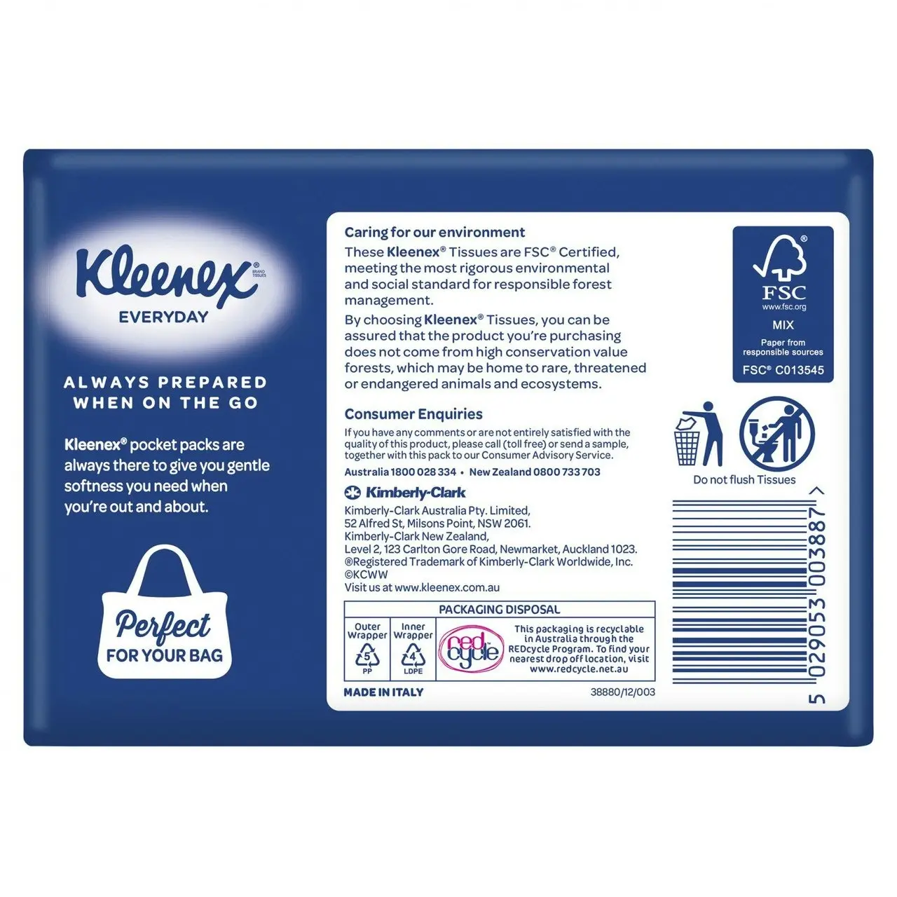 Kleenex Everyday Pocket Pack 4  Ply Facial Tissues 6x9 Pack