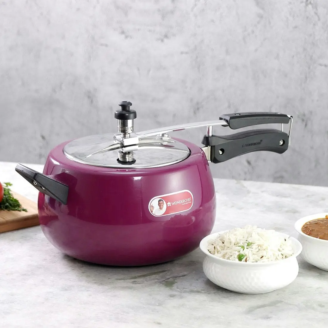 Wonderchef Regalia Inner Lid Pressure Cooker Purple 5L