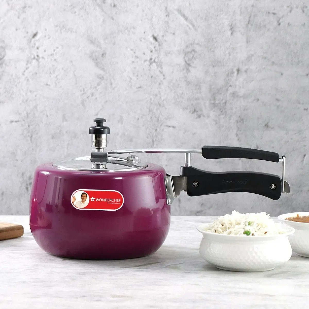 Wonderchef Regalia Inner Lid Pressure Cooker Purple 3L