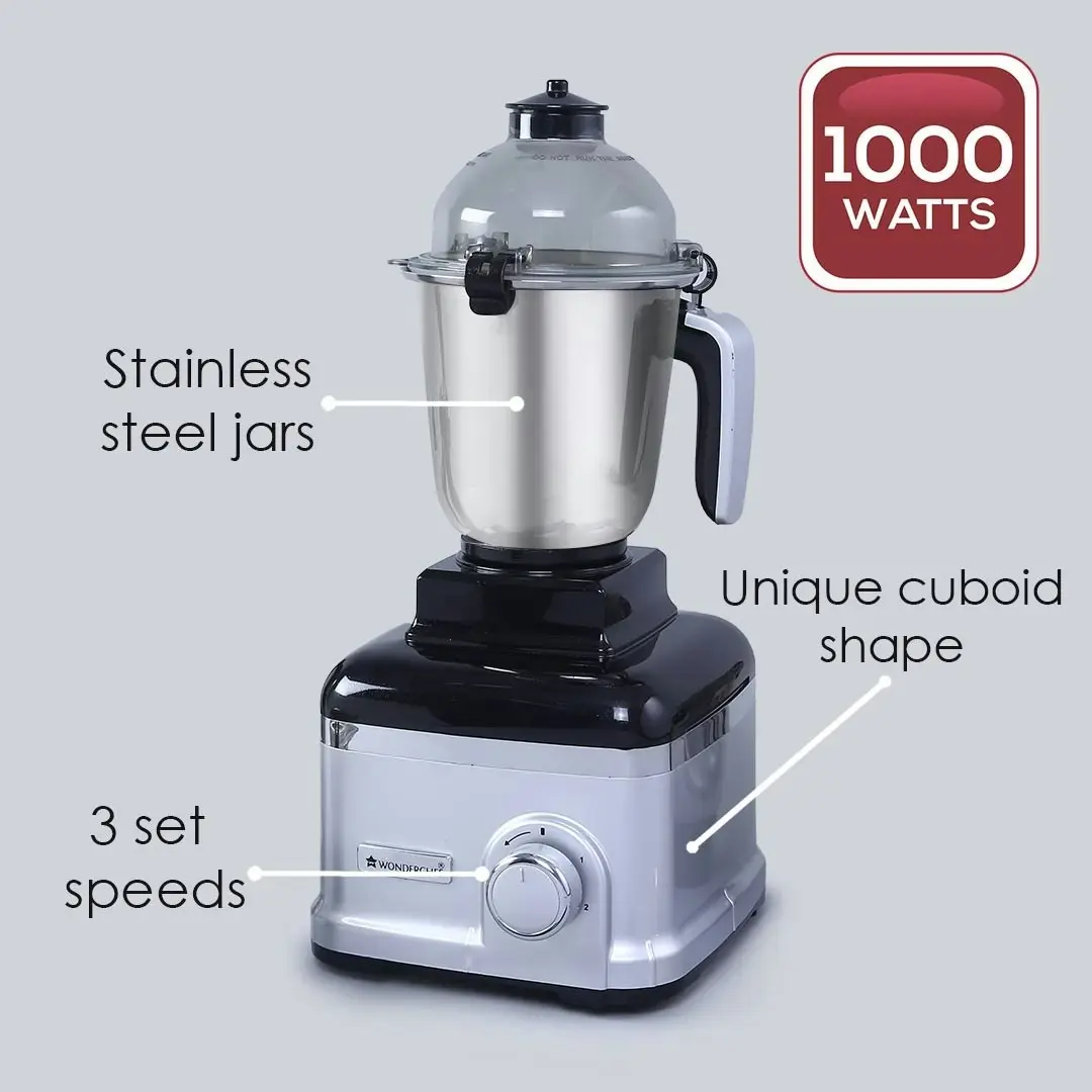 Wonderchef Sumo Silverado 1000 Watts Mixer Grinder with Australian Plug