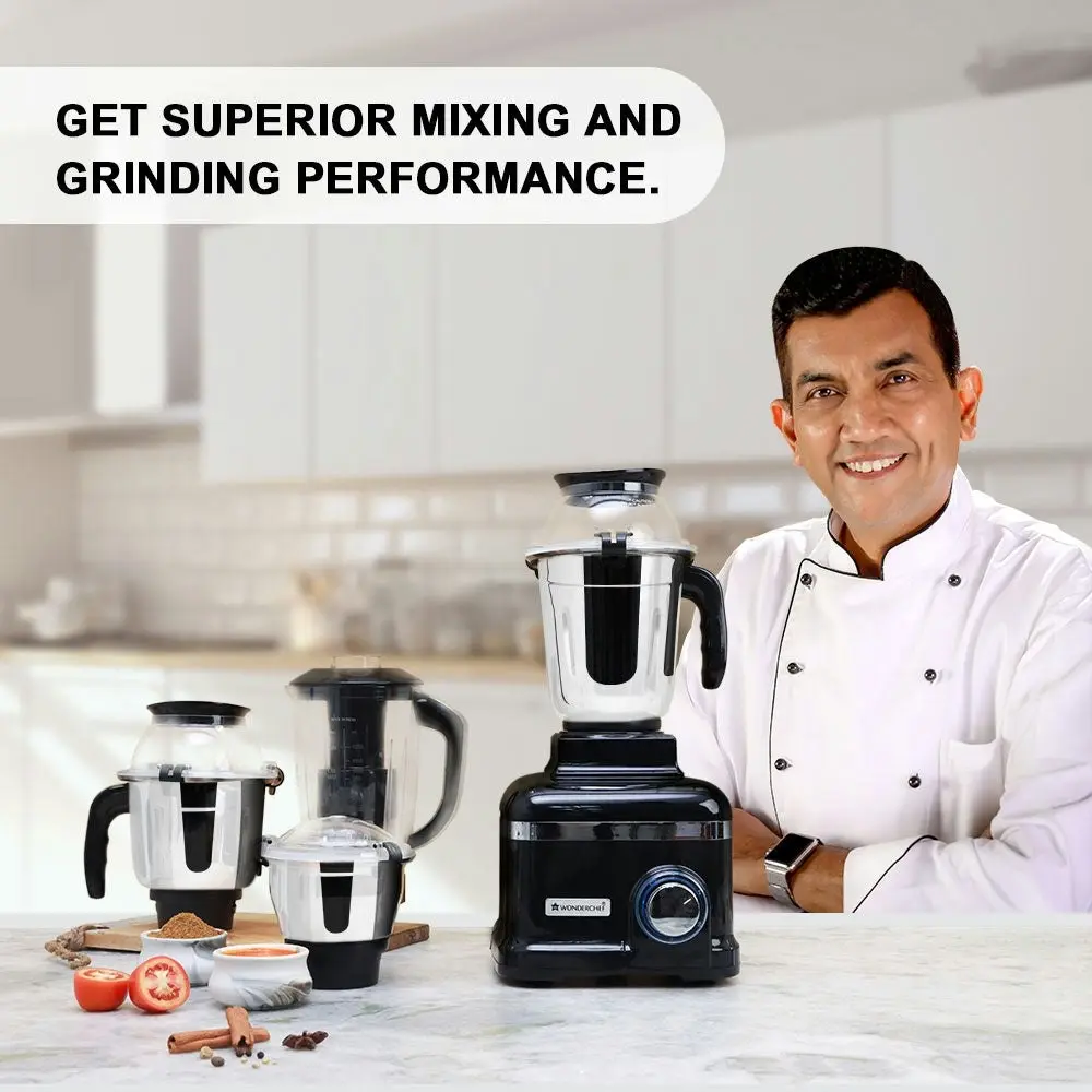 Wonderchef Sumo Black Mixer Grinder DLX 1000 W with Australian Plug