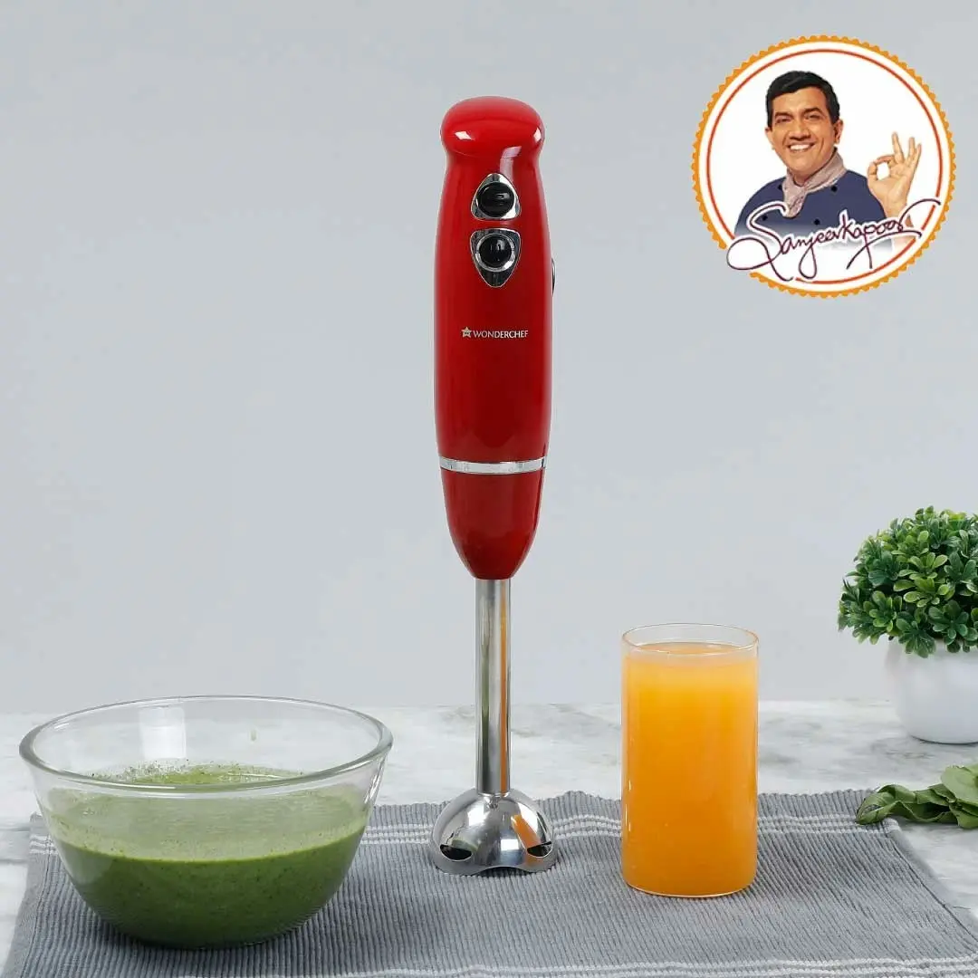 Wonderchef Hand Blender Crimson Edge (Red) with Australian Plug