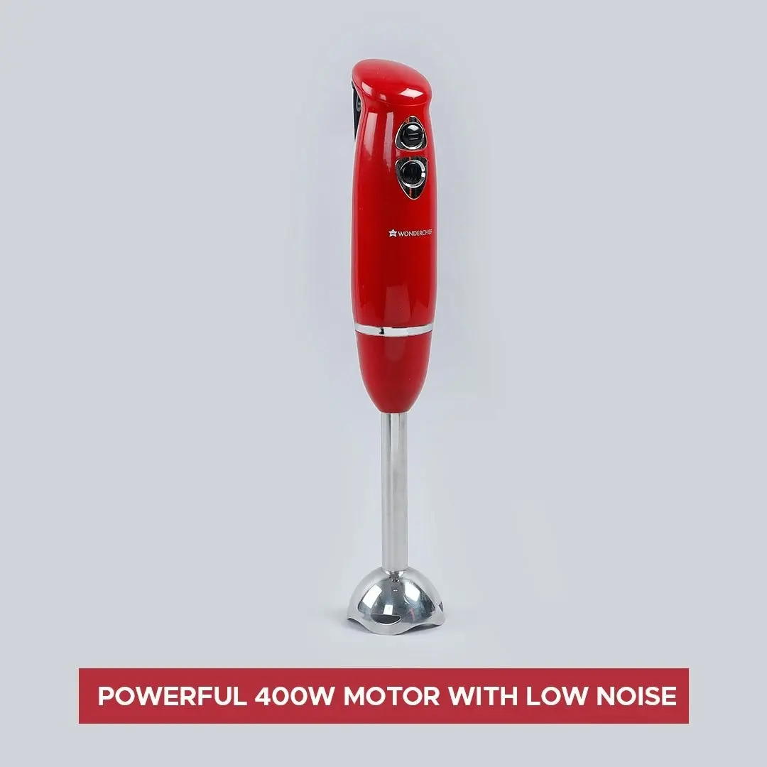 Wonderchef Hand Blender Crimson Edge (Red) with Australian Plug