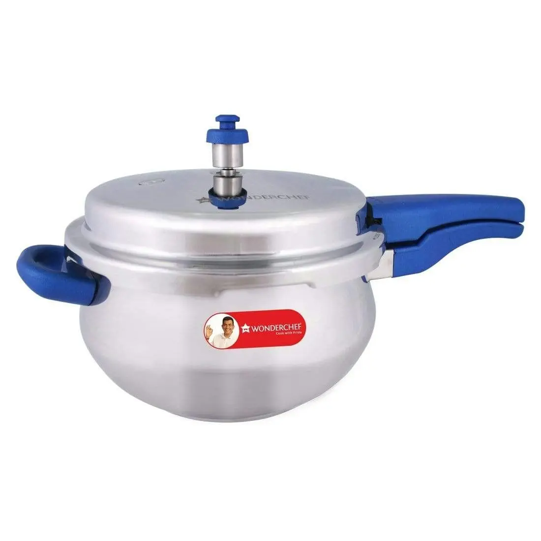 Wonderchef Nigella Pressure Cooker Outer Lid - Stainless Steel Blue Handi  5.5L