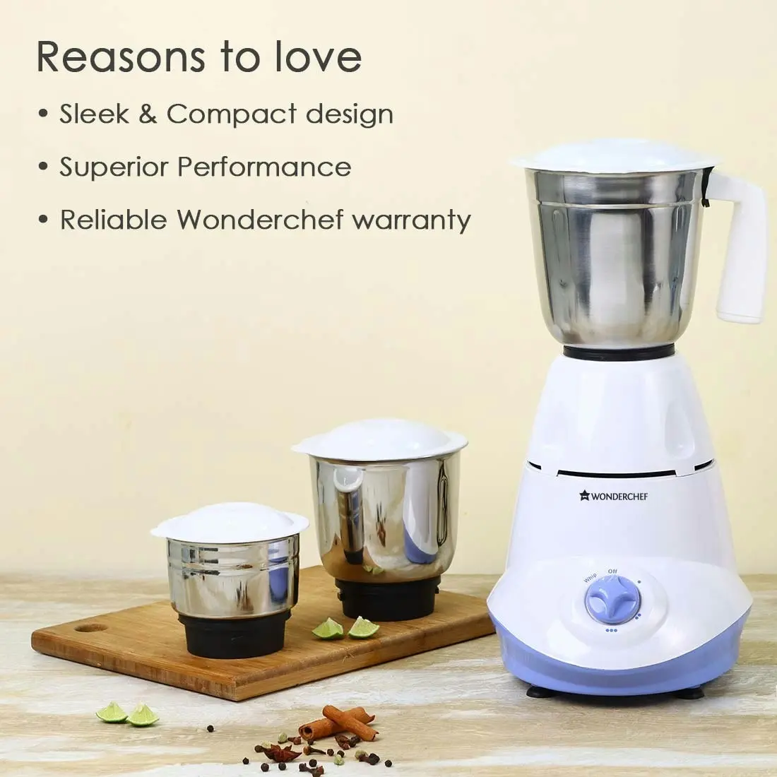 Wonderchef Capri Mixer Grinder 750W with Australian Plug