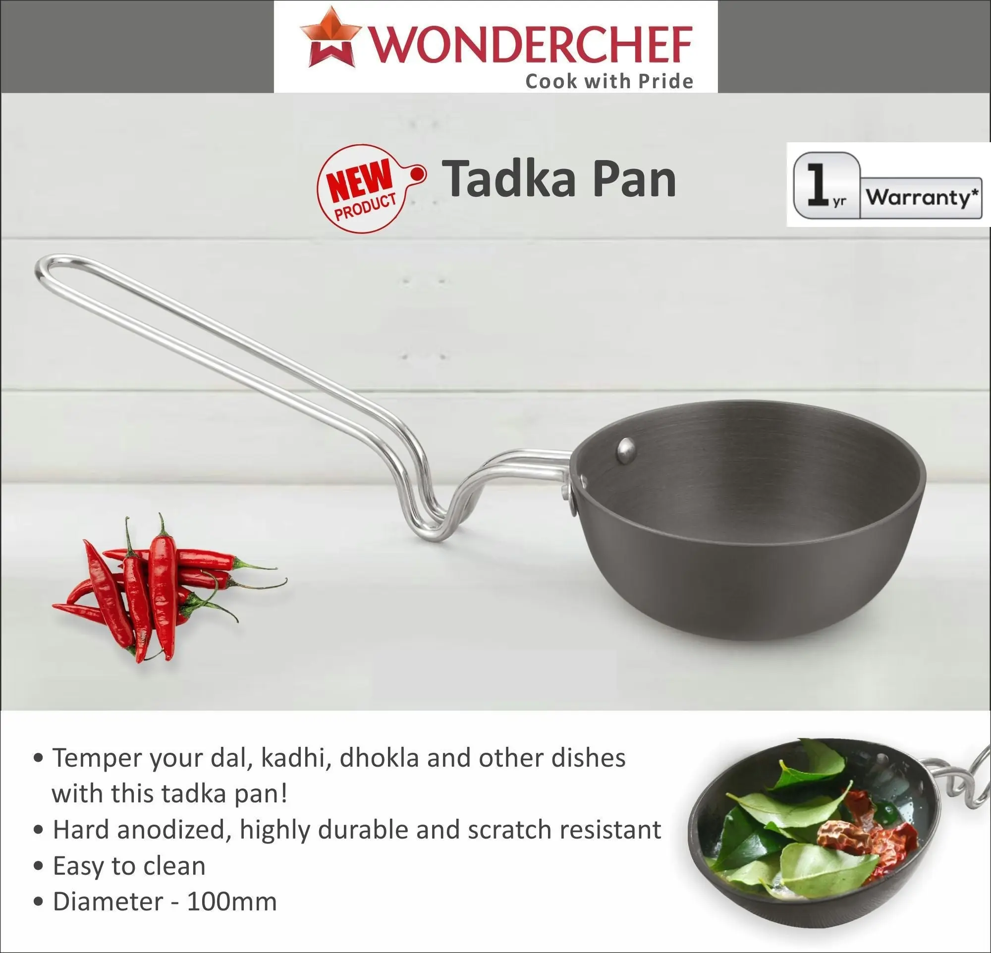 Wonderchef Tadka Pan 10 cm