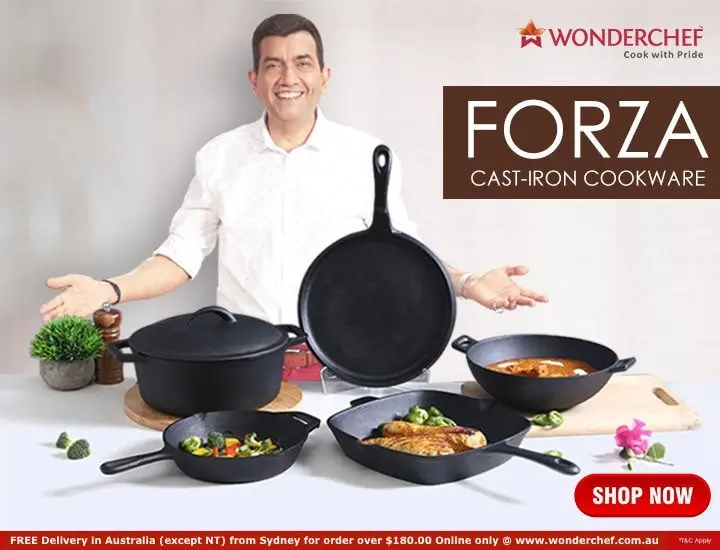 Wonderchef Forza- Pre Seasoned Cast Iron 6 Pc Combo