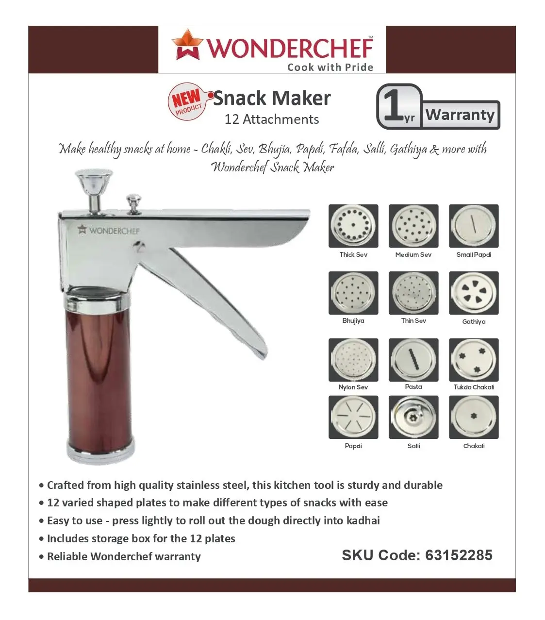 Wonderchef Snacks Maker