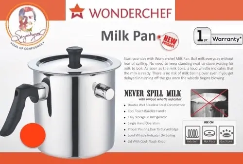 Wonderchef Milk Pan (Never Spill Milk) 2L