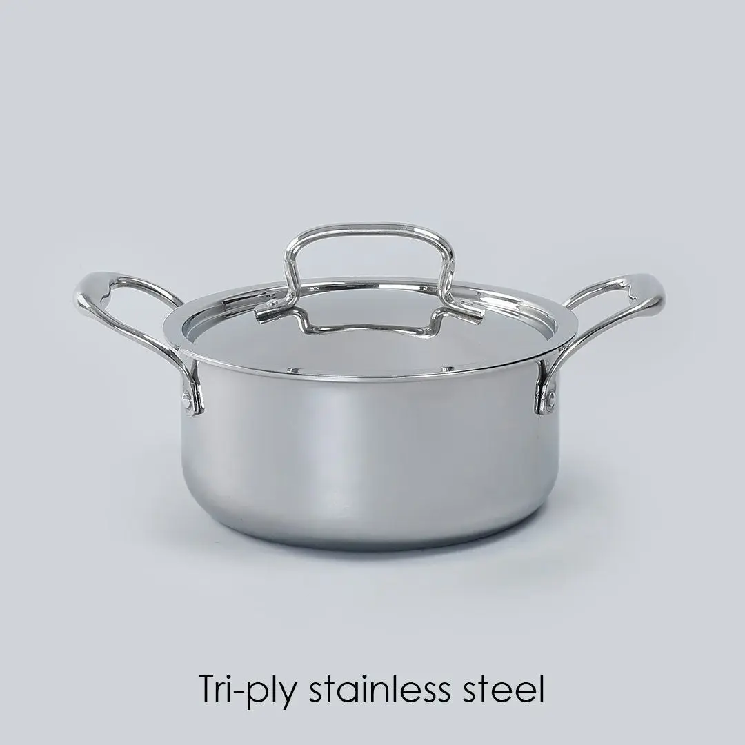 Wonderchef Nigella Stainless Steel  Casserole Triply with Lid 20 cm 3L