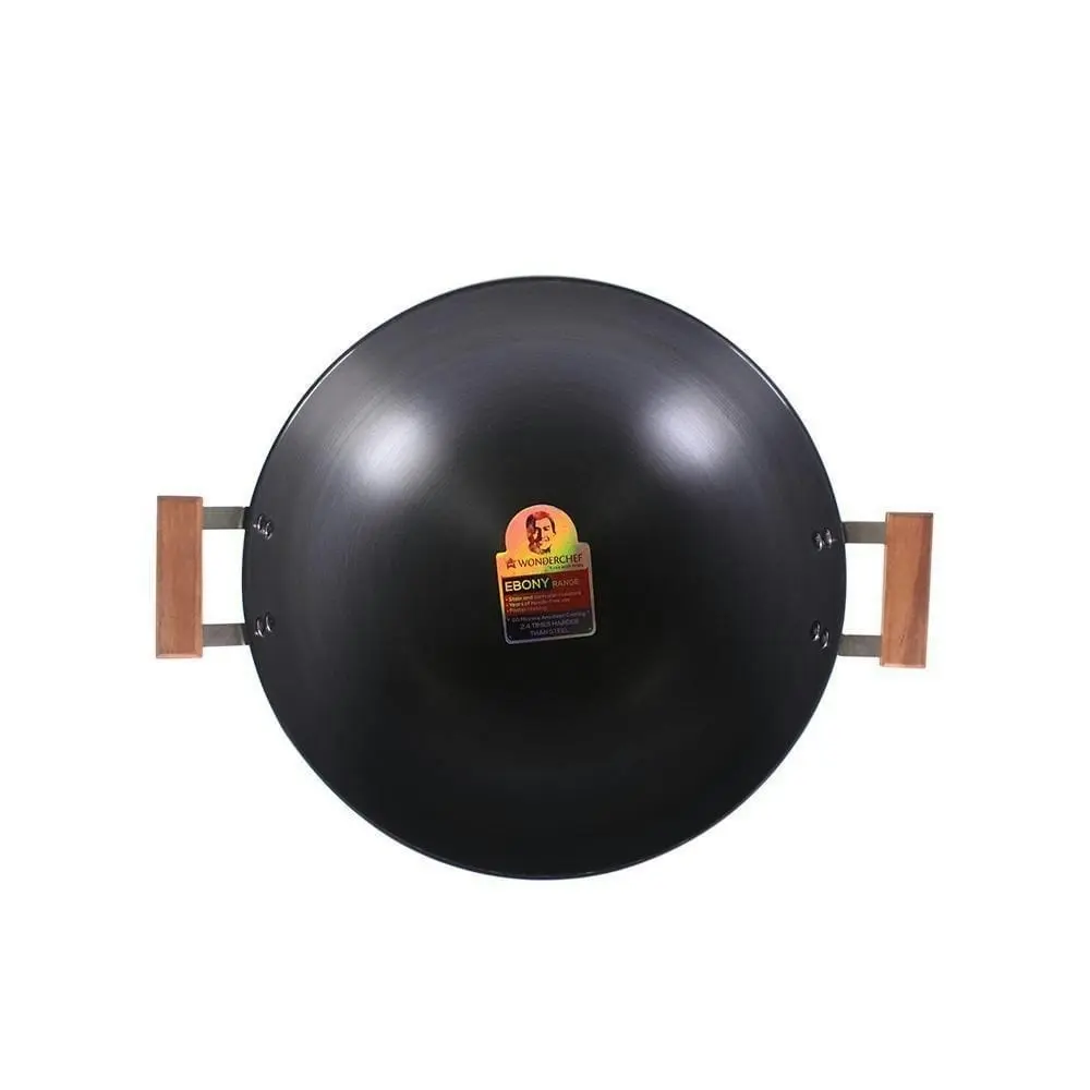 Wonderchef Ebony Deep Kadhai With Lid 30cm 6L