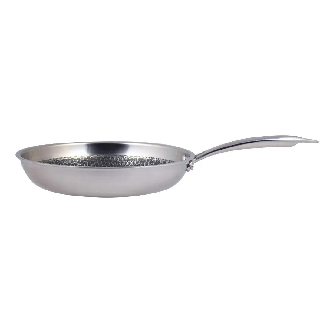 Wonderchef Stanton Stainless Steel Nonstick Frying Pan, 24cm,1.2L, 2.5mm, Silver