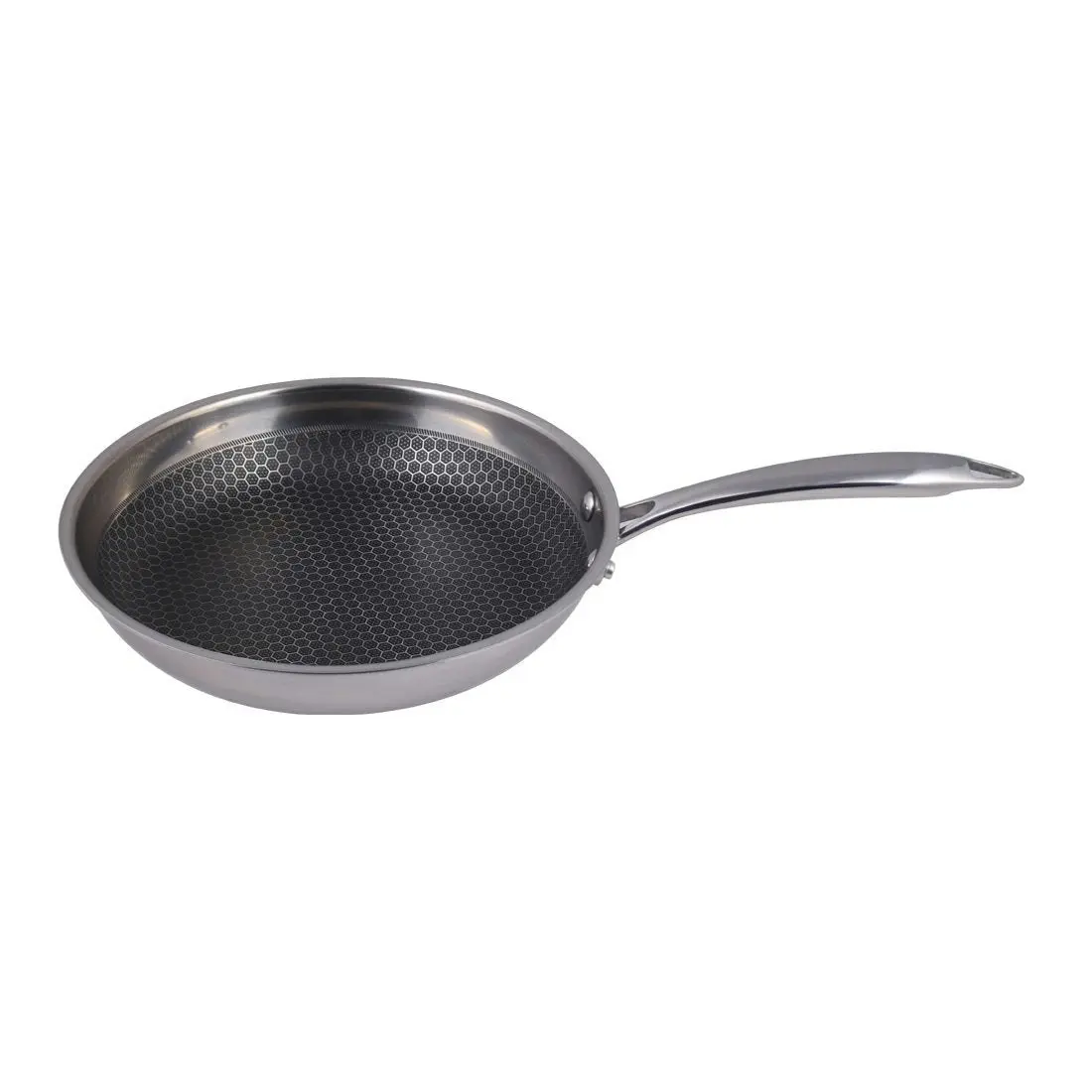 Wonderchef Stanton Stainless Steel Nonstick Frying Pan, 24cm,1.2L, 2.5mm, Silver