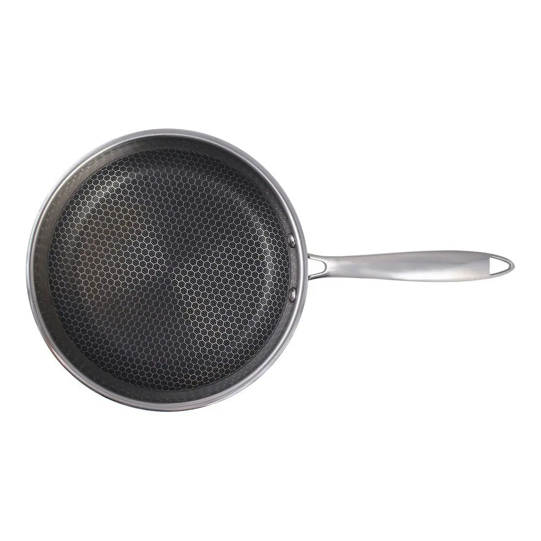 Wonderchef Stanton Stainless Steel Nonstick Frying Pan, 24cm,1.2L, 2.5mm, Silver