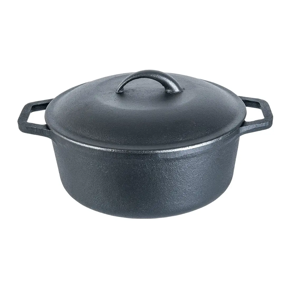 Wonderchef Forza Pre Seasoned Cast Iron Casserole with Lid 25 cm 4.7L