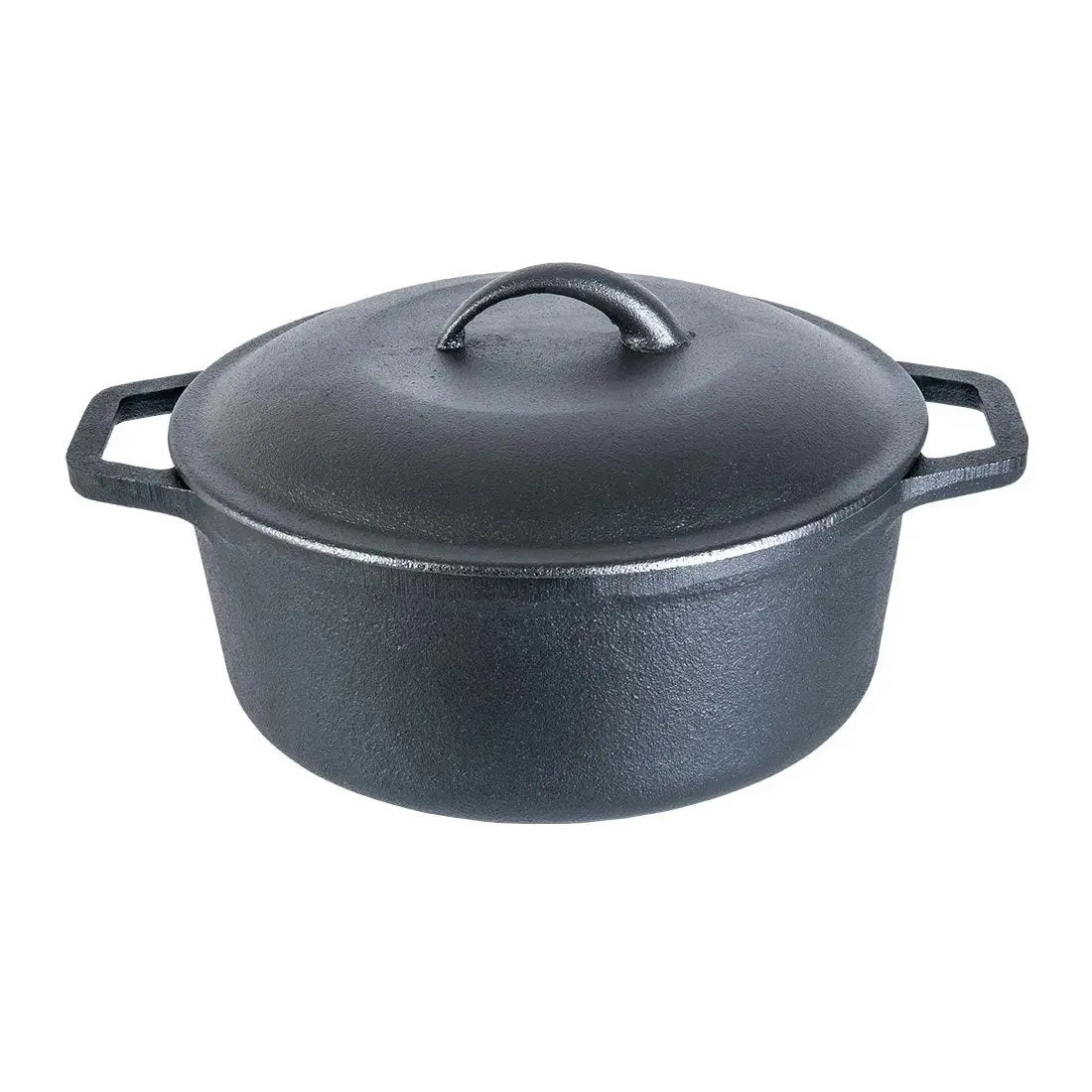 Wonderchef Forza Pre Seasoned Cast Iron Casserole with Lid 25 cm 4.7L