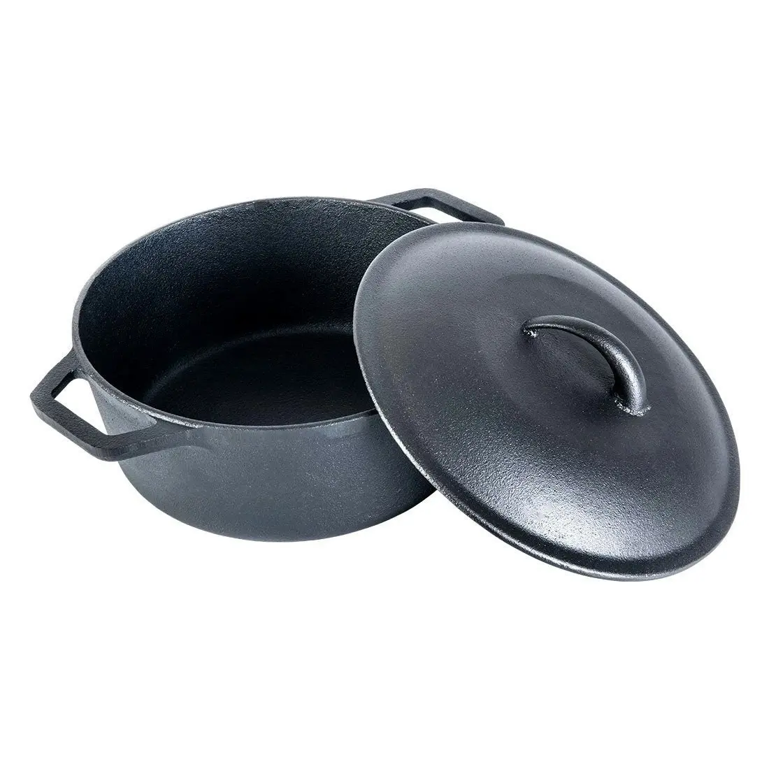 Wonderchef Forza Pre Seasoned Cast Iron Casserole with Lid 25 cm 4.7L