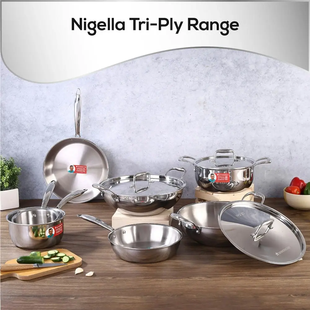 Wonderchef Nigella Stainless Steel Triply Fry Pan 2.6L 26 cm