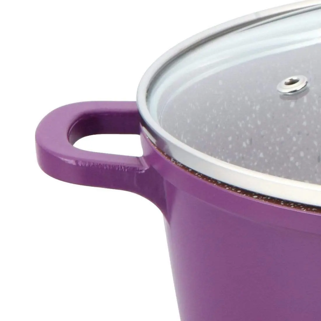 Wonderchef Granite Range Die-Cast Casserole Set – 6 Pc - Purple