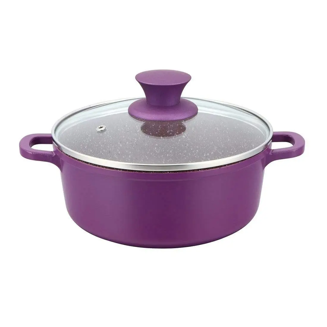 Wonderchef Granite Range Die-Cast Casserole Set – 6 Pc - Purple