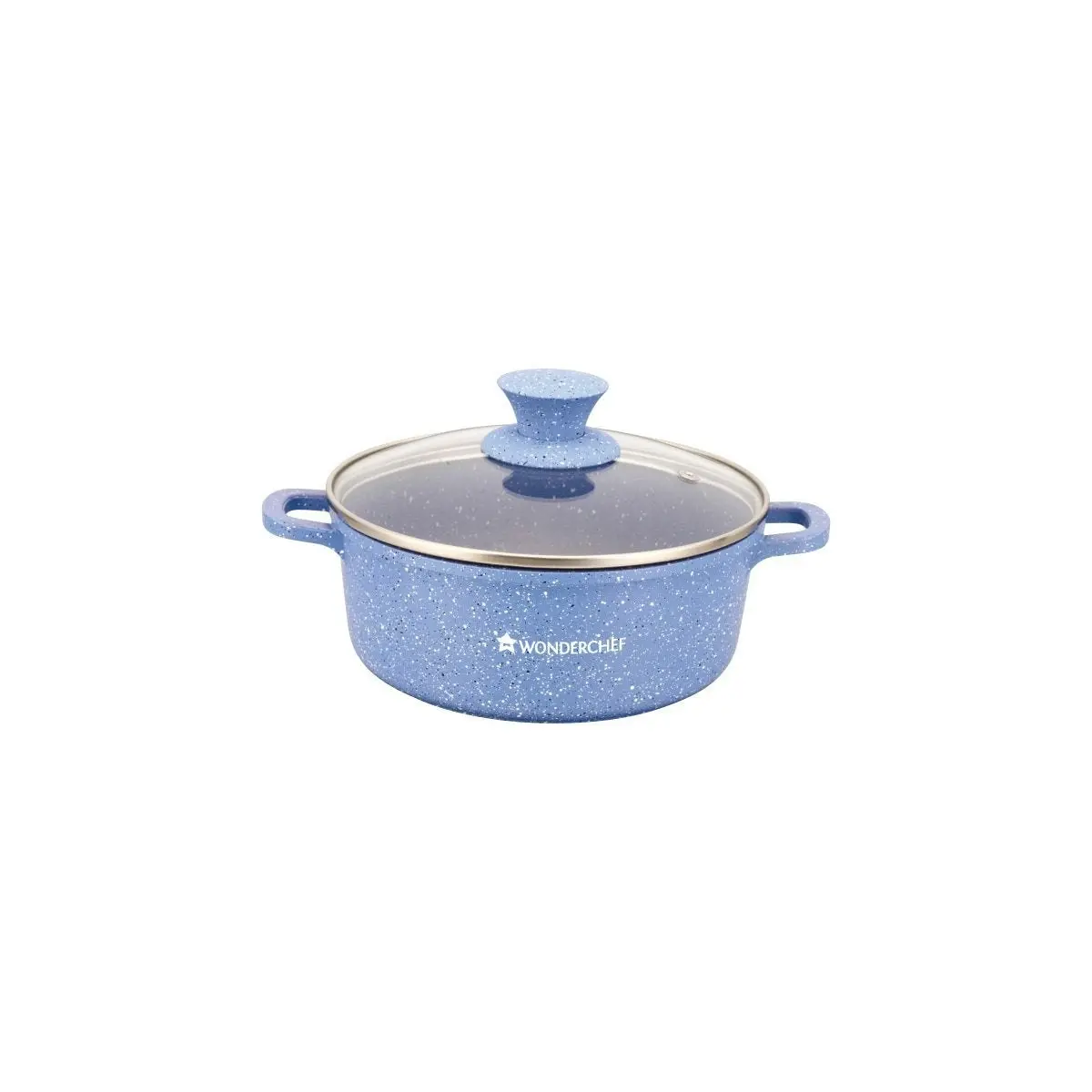 Wonderchef Granite Range Die-Cast Casserole Set – 6 Pc -Blue