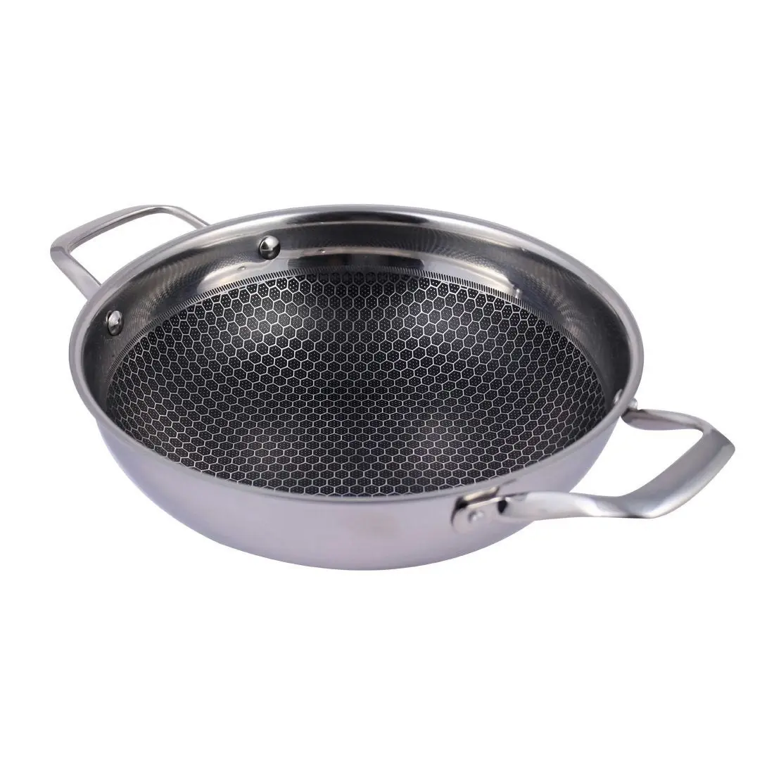 Wonderchef Stanton Stainless Steel Nonstick Kadhai with Lid- 24cm 2L