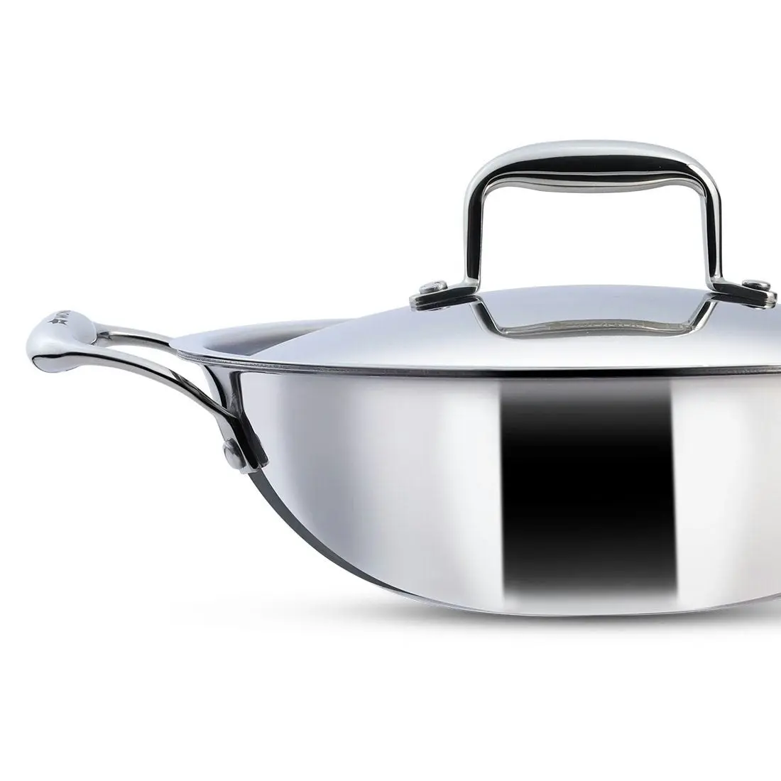 Wonderchef Nigella Stainless Steel Triply Kadhai with Lid 20 cm 1.5L